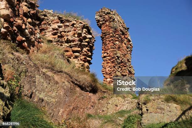 Dunbar Castle Ruins Stock Photo - Download Image Now - Blue, Castle, Circa 7th Century