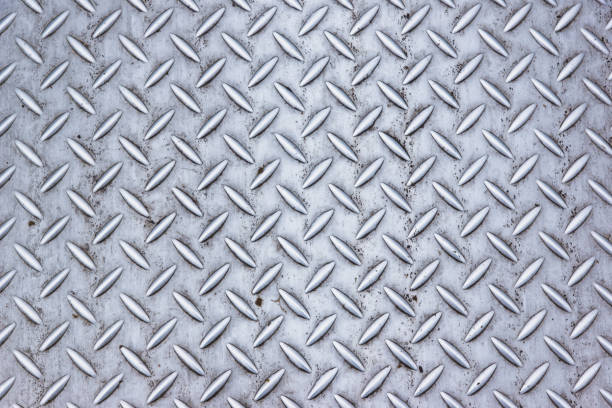 istock Steel sheet with notches - gray vintage metal background, texture 868295670