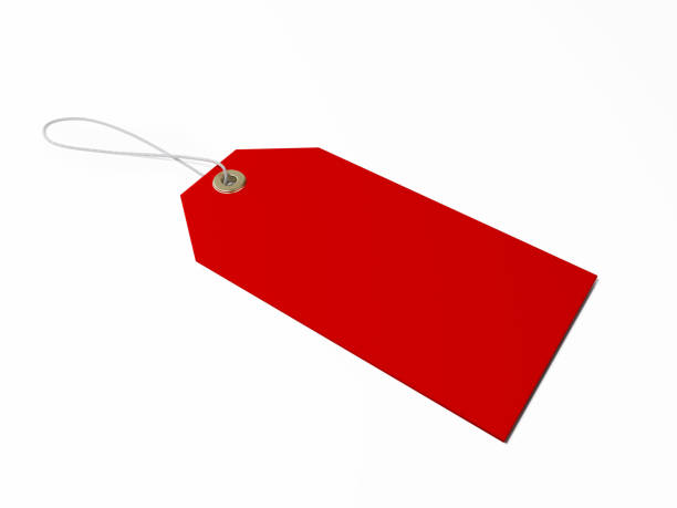 istock Red Price Tag Isolated On White Background 868299180
