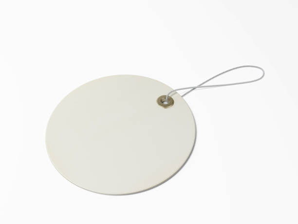 istock Round Shaped White Price Tag Isolated On White Background 868299286