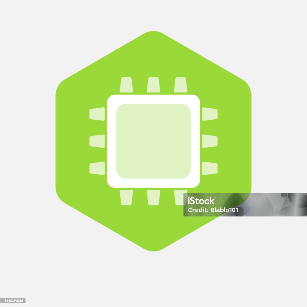 Hexagonal Cpu Ilustración de Hexagonal Aislado Con Una Cpu y más Vectores Libres de ...