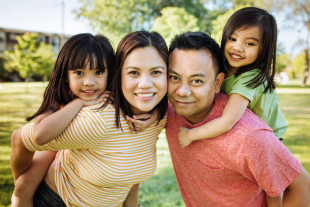 istock Happy family of four 868324136