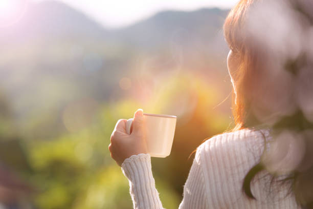 istock Coffee time on the mountain, rear view. 868324476