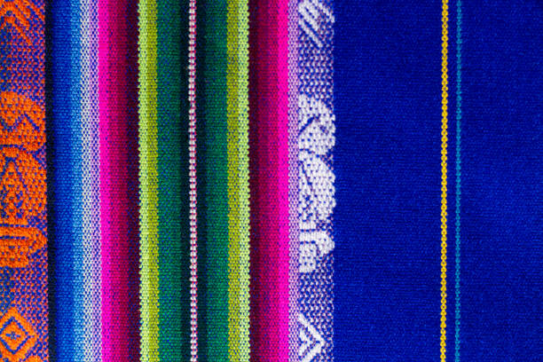 istock Traditional Vibrant Mexican Cotton Woven Textile Detail (Close-Up) 868328032