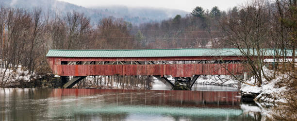 istock Old Covered Bridge over the Ottauquechee River 868330958
