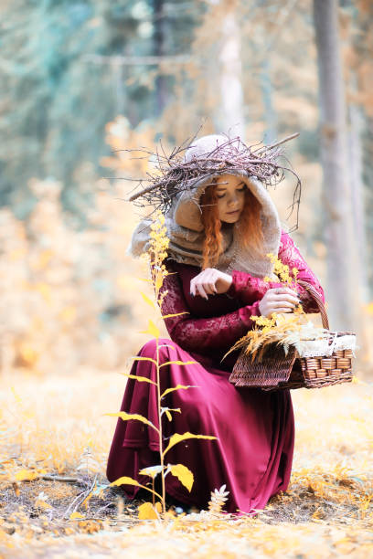 istock Fortune-teller conducts a ritual autumn 868334818
