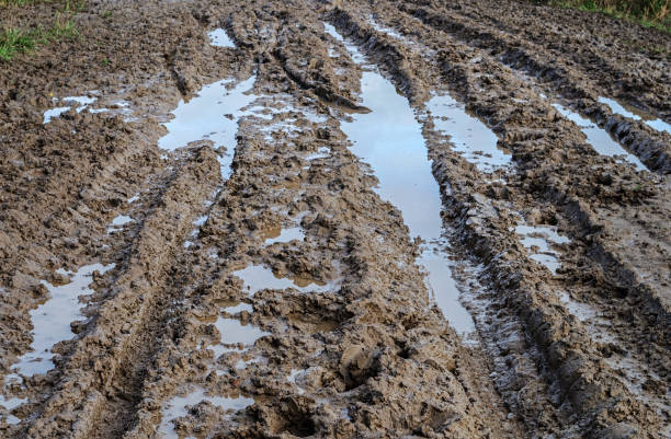 istock Country dirt road with paddles 868345752