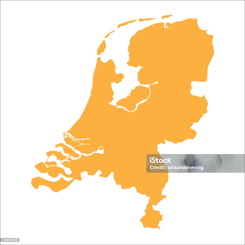 Carte des Pays-Bas - clipart vectoriel de Pays-Bas libre de droits