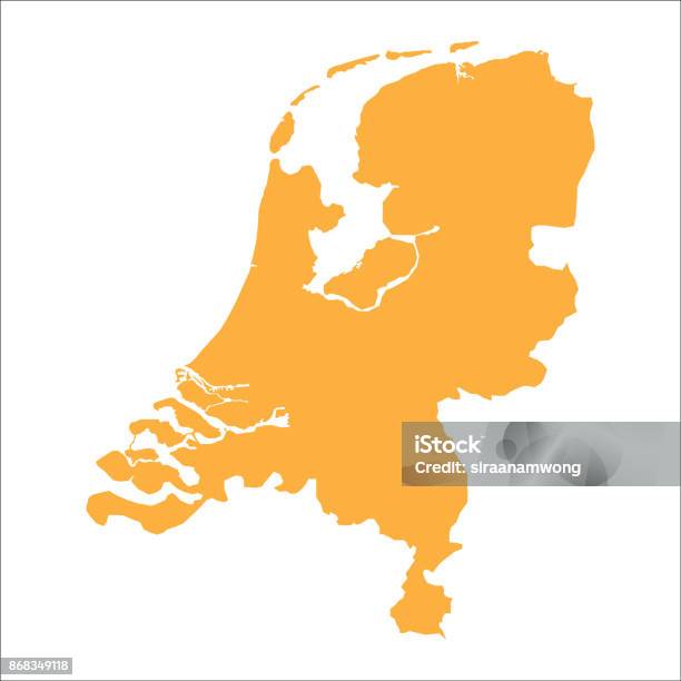 Carte Des Paysbas Vecteurs libres de droits et plus d'images vectorielles de Pays-Bas - Pays-Bas, Carte, Orange - Couleur