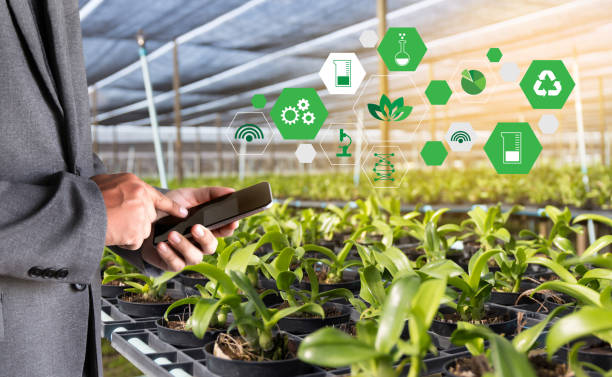 istock agriculture technology concept man Agronomist Using a Tablet Internet of things  report 868349184