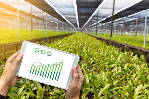 istock agriculture technology concept man Agronomist Using a Tablet in an Agriculture Field read a report 868349204