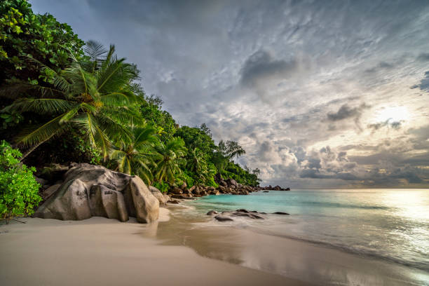 istock paradise beach at anse georgette, praslin, seychelles 13 868352838