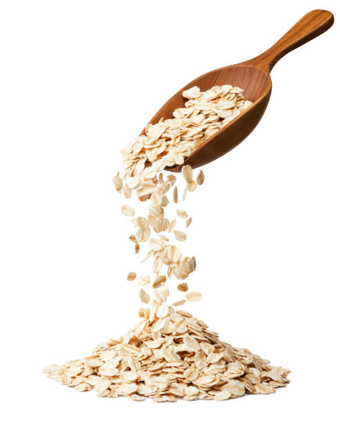 avena - oat oatmeal isolated stack fotografías e imágenes de stock