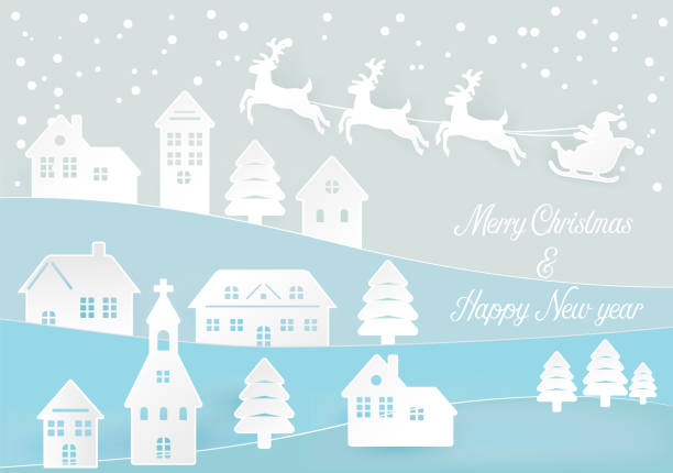 istock Merry Christmas and Happy New Year  on holidays background with winter landscape . 868362754
