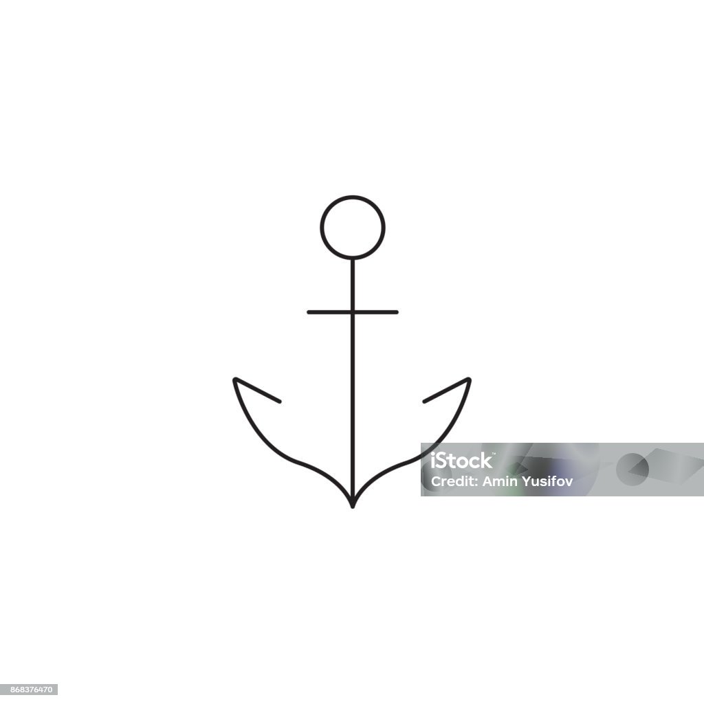 Anchor Line Icon Outline Vector Logo Illustration Linear Picto Stock  Illustration - Download Image Now - iStock