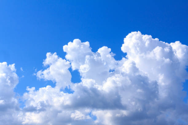istock Blue sky with white clouds. rain clouds on sunny summer or spring day. 868377200