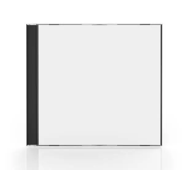 Blank CD Case isolated on white background. 3D render