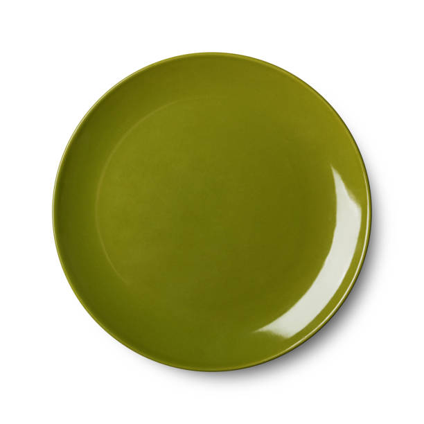 istock Simple circular porcelain plate isolated on whit 868380626