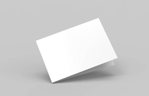 briefkaart uitnodiging wenskaart mock-up - horizontaal stockfoto's en -beelden