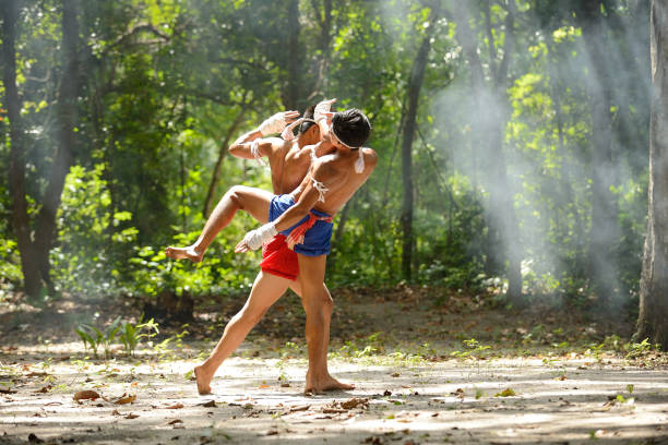 istock Muay thai fight boxing art and combat rope tied hand 868381348