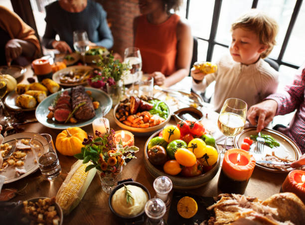 istock People are celebrating Thanksgiving day 868384512