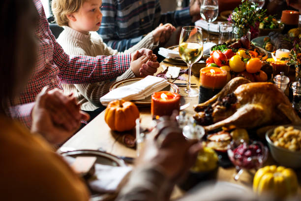 istock People are celebrating Thanksgiving day 868384710