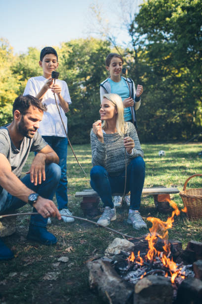 istock Family camping together 868396094