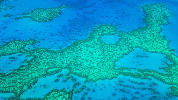 istock Exploring the Great Barrier Reef from the air in Australia 868396344