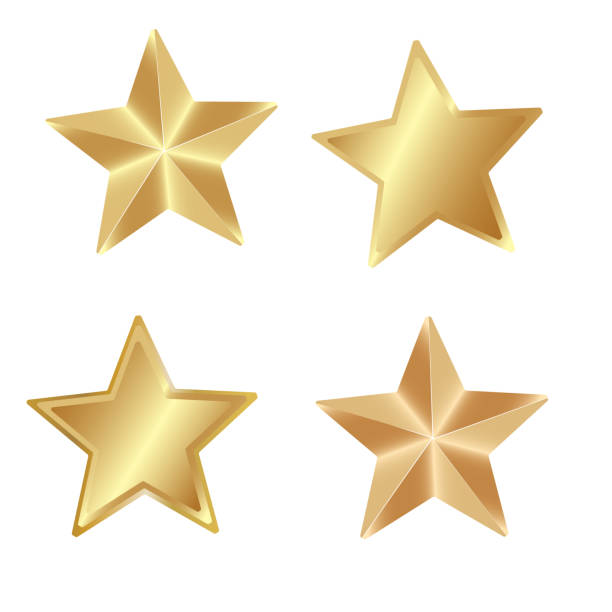 istock Set falling gold stars vector. Shooting stars isolated white background. Icons of meteorites and comets 868400128