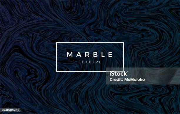 Dark Blue Marble Background Vector Trendy Texture Stock Illustration - Download Image Now - Backgrounds, Navy Blue, Marbled Effect