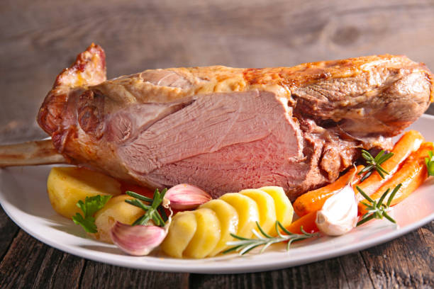 istock grilled lamb leg and vegetable 868409522