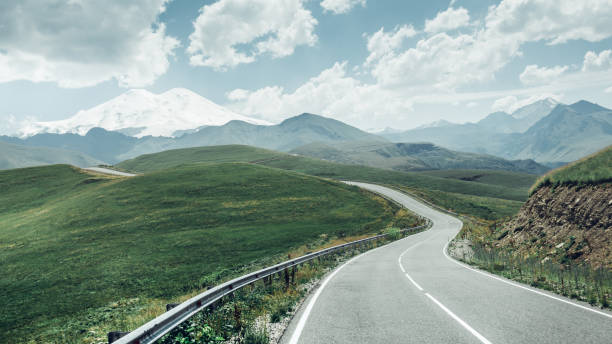 istock Scenic Serpentine Road To Mount Elbrus 868421370