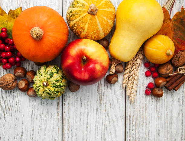 istock Pumpkins and leaves 868422218