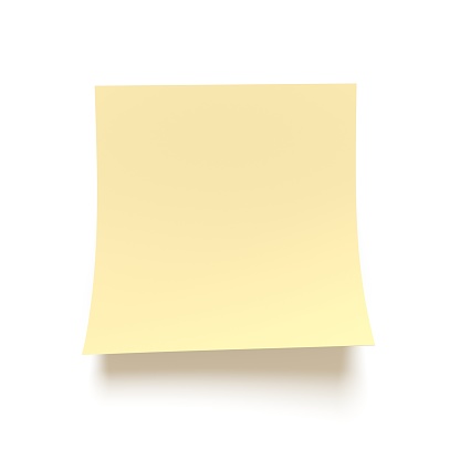Sticky note isolated on a white background