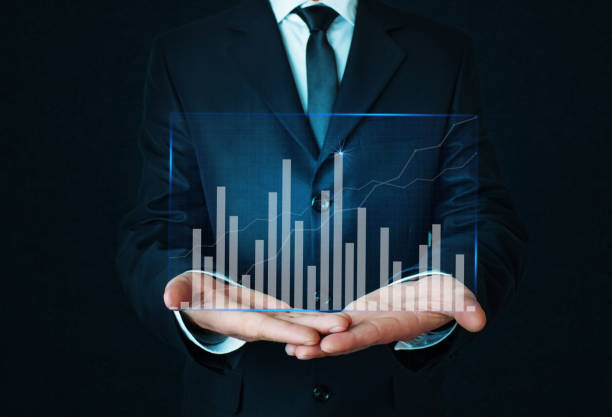 istock Businessman holding graph. Finance concept. 868446252