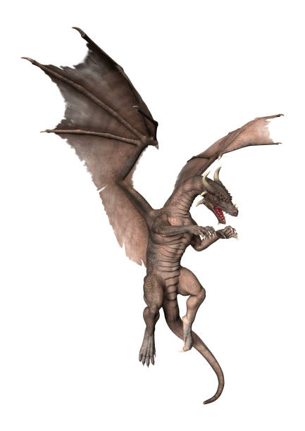 istock 3D rendering of a fantasy dragon isolated on white 868447226