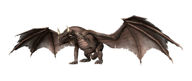 istock 3D rendering of a fantasy dragon isolated on white 868447260
