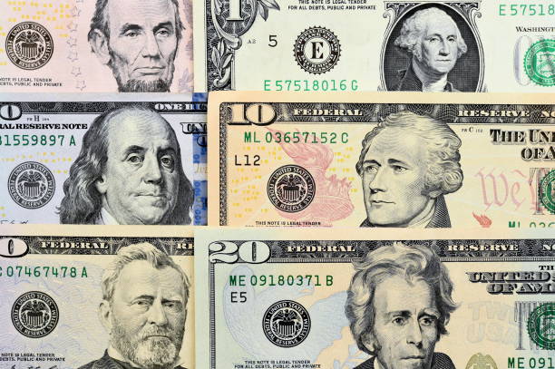 close up of banknote