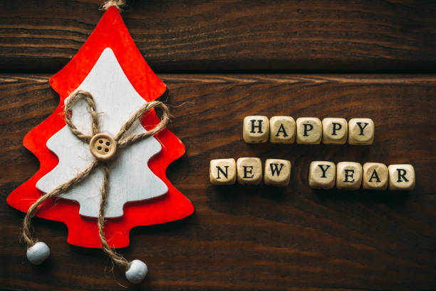 istock Happy New Year background top view 868451074
