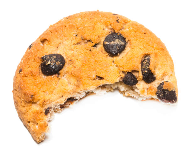istock chocolate chip cookie and crumbs isolated white background 868454484