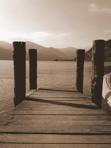 istock Lake Orta Boardwalk, Italian Summer 868465902