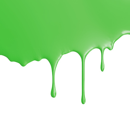 Pintura verde aislado en blanco photo