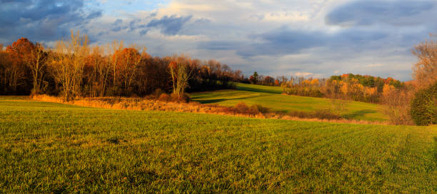 istock Fall in the mountains and village in Brunswick NY 868473306