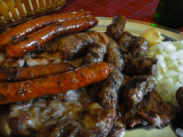 istock Sausages and meat. Traditional serbian food 868474658