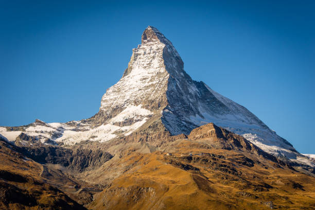 Matterhorn - Icon of Switzerland Matterhorn, probably the most recognisable and most photographed mountain in the World. matterhorn stock pictures, royalty-free photos & images