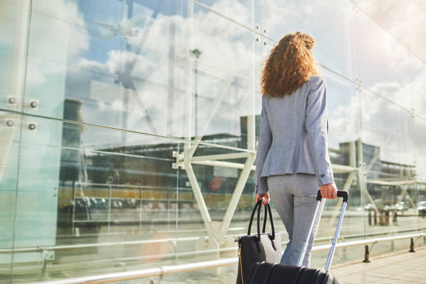 istock Single business woman commuting, on the move. 868486926