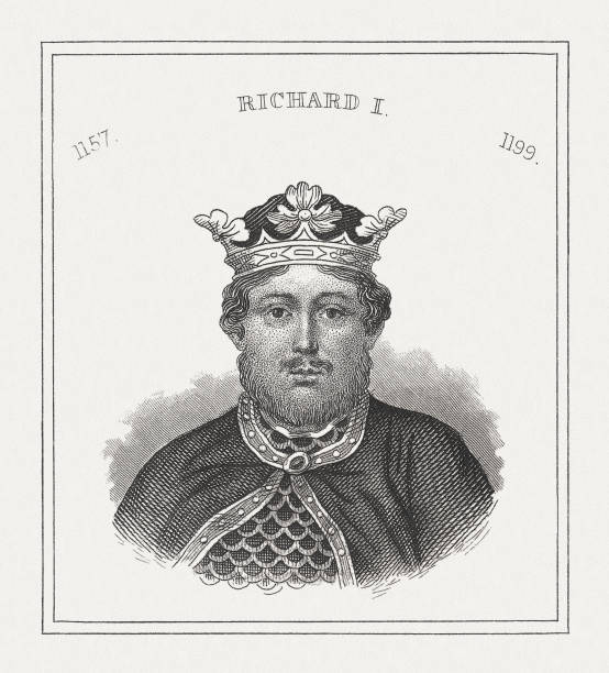 istock Richard I (1157-1199), King of England, steel engraving, published 1843 868490990