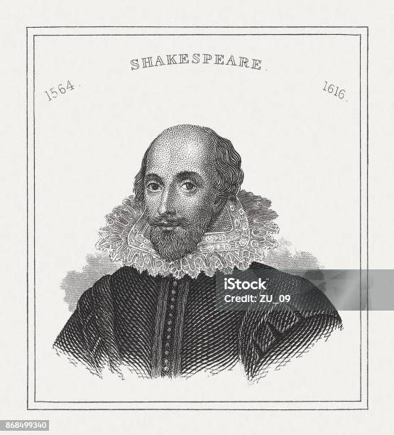 威廉莎士比亞 英國詩人 鋼雕刻 出版于1843年向量圖形及更多威廉·莎士比亞圖片 - 威廉·莎士比亞, 插圖, 作家