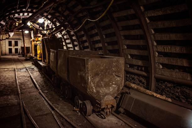 istock Transport wagon in underground coal mine 868499696