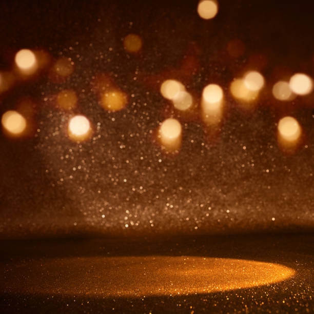 istock Abstract golden bokeh backgroun 868503186